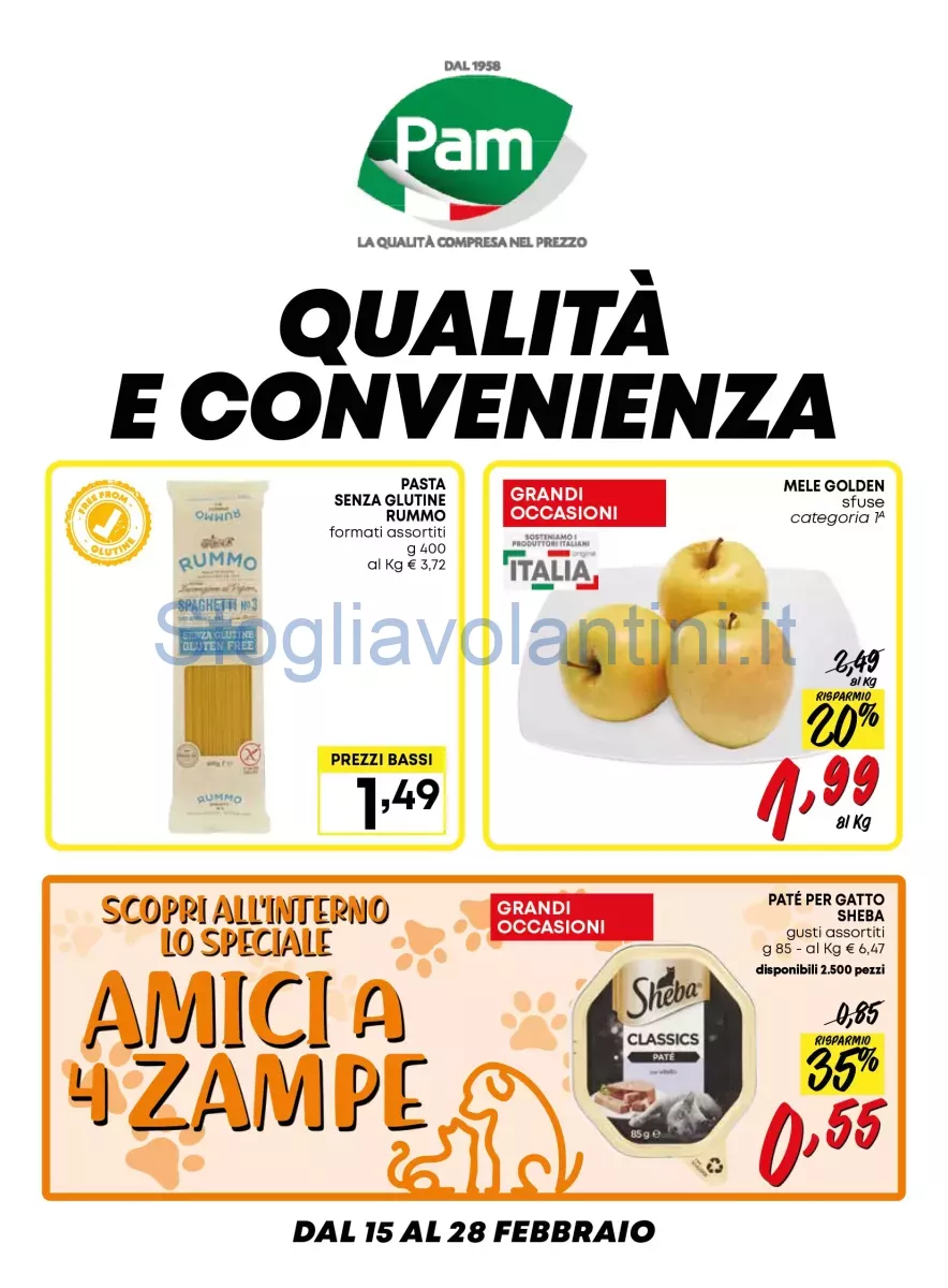 Volantino PAM dal 15 al 28 febbraio - Qualità e Convenienza! - Sfoglia  Volantini